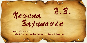 Nevena Bajunović vizit kartica